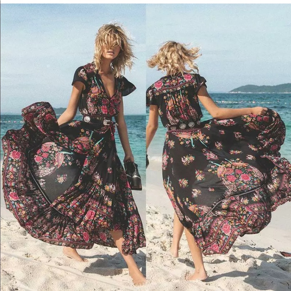 DELILAH High Low Ruffle Maxi Dress - Picture 4 of 9